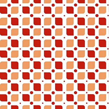 Imagem de Papel De Parede 10m Pastilhas Coloridas Vermelho Nude Autocolante