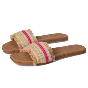 Imagem de Roxy Sandália feminina Positano Slide, Tecido rosa choque, 36