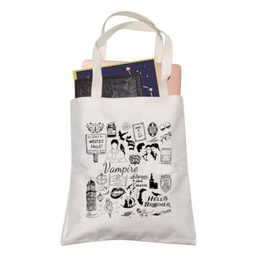 Imagem de The Vampire Lovers Gift Damon Stefan Salvatore Vampire Brother, sacolas de compras Vampire Fandom Gift for Fans BFF, O vampiro, One Size