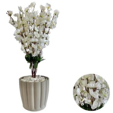 Imagem de Pessegueiro Cerejeira Artificial + Vaso Polietileno Completo - PlantaI