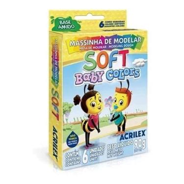 Imagem de Massinha De Modelar Acrilex Tons Pasteis 6 Cores Baby Colors