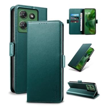 Imagem de YunuBeyii Capa Carteira para Moto G Power/Play (2025) - [Bloqueio RFID] Capinha Flip Magnética para Celular de Couro PU de Luxo com Suporte,Case Proteção,Rsistente,Antichoque, Verde