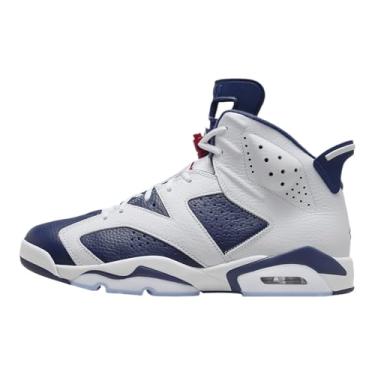 Imagem de Jordan 6 Tênis masculino retrô olímpico, Branco/vermelho universitário, 40