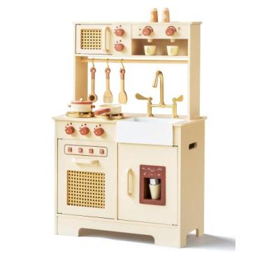 Imagem de Jogue Kitchen Leeshyah Wooden com características realistas para crian