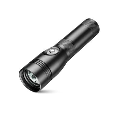 Imagem de Sea frogs Lanterna de mergulho subaquática, 900 lúmens, impermeável 100 m, alumínio preto (MK-12)