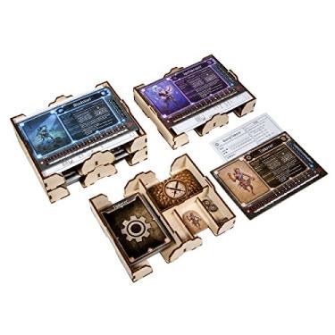 Imagem de The Broken Token Bandejas de personagens para quadro de personagens, cartões, mostradores e fichas – Organizador de madeira compatível com Gloomhaven com quatro bandejas