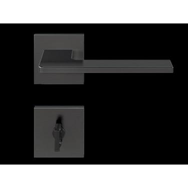 Imagem de Fechadura Em Zamac Roseta Quadrada 502-55 Banheiro Sara Pado