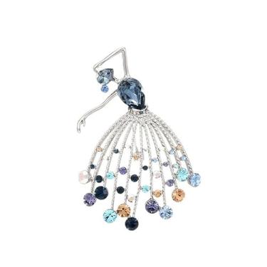 Imagem de AILONMEI Broche de designer de flor de pérola elegante, broches, bijuterias para mulheres, presente de Natal moderno, Big, Cobre, Sem Pedra Preciosa