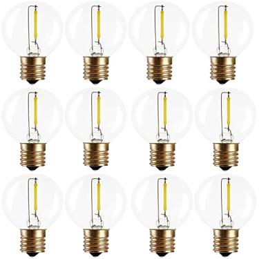 Imagem de Lxcom Lighting Lâmpada Led Edison E17 G40 De 12 Peças, 0,5 W, Branca Fria, Para Cordão Luz, Filamento Vintage, Decoração Interiores, Ca 120 V, 6500 K, 50 Lm, 20.000 H