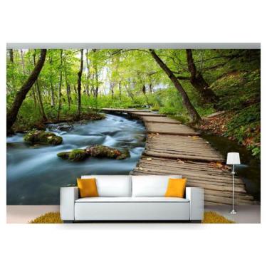 Imagem de Papel De Parede Cachoeira Natureza Caminho 3D 6M² Nch134 - Você Decora