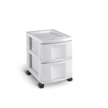 Imagem de Gaveteiro branco com rodinhas