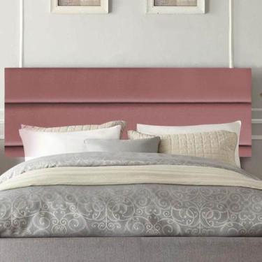 Imagem de Painel Estofado Luxo Argentina 100cm Solteiro Para Cama Box Suede Rose