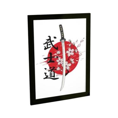 Imagem de Quadro Decorativo Espada Katana Ilustração Decoração Poster Quarto Sala