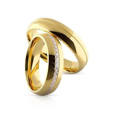 Imagem de Par de Alianças em Ouro 18K