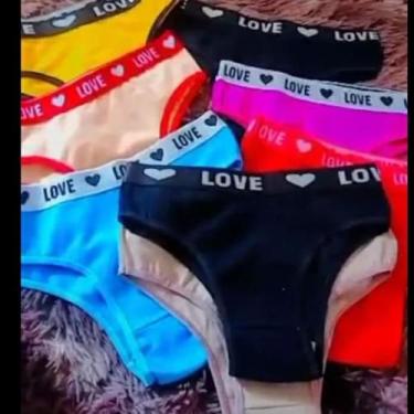 Imagem de Kit com 10 calcinhas infantil Love - Kraken 