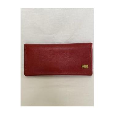 Imagem de Carteira em couro feminina grande - Caprina, Vermelho