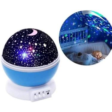 Imagem de Luminaria Projetor De Estrelas Quarto Infantil Criança Bebe Cor Azul -