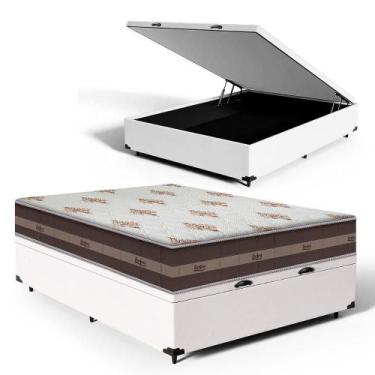 Imagem de Cama Box Baú com Colchão de molas Anjos Classic Pocket Viúva 128cm - A