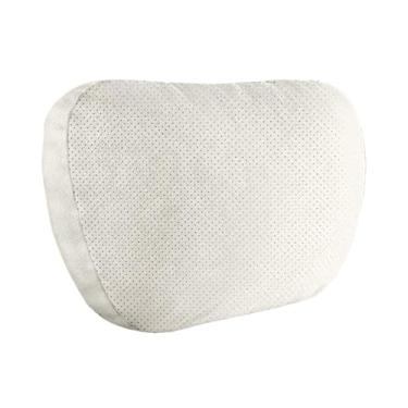 Imagem de JicSuXi Almofada para pescoço de carro, apoio de cabeça macio para carro, acessórios automotivos, ergonômico, fácil instalação, suporte para apoio de cabeça e, Marrom Claro