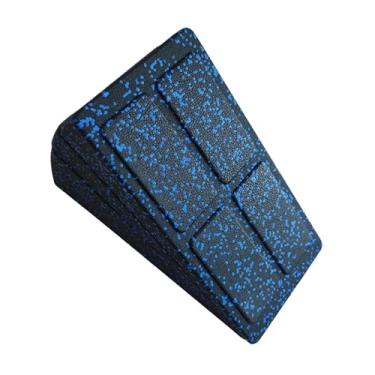 Imagem de simhoa 3 peças de placa inclinada de espuma para maca de panturrilha ajustável antiderrapante leve multiuso para parque, casa, escritório portátil, Preto Azul