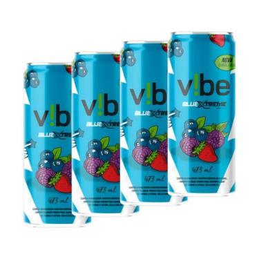 Imagem de Kit 4 Energético Vibe Energy Drink Blue Xtreme 473ml