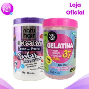 Imagem de Kit Creme para Pentear Cachos é Tudo de Bom + Gelatina modeladora de c