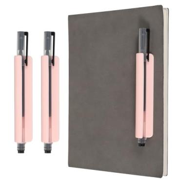 Imagem de PATIKIL 2 suportes adesivos para lápis, clipe universal de 105 mm de comprimento, suporte de caneta de silicone, organizador de canetas de escritório para mesa, parede, prancheta, notebook, tablet