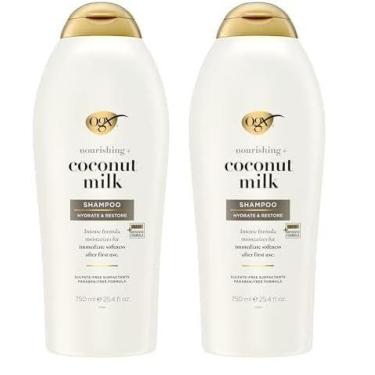 Imagem de Shampoo OGX Leite de Coco Nutritivo 750mL (pacote com 2)