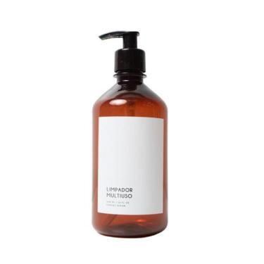 Imagem de Frasco Âmbar Minimal Álcool Gel - 500Ml Branco - Sanchz Design