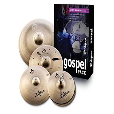 Imagem de KIT DE PRATOS GOSPEL 14MSOUNDHH+17FASTCRASH+18EFX+21ANNIVERSARYRIDE A CUSTOM AC0801G ZILDJIAN