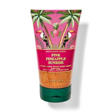 Imagem de Bath and Body Works Pink Pineapple & Sunshine esfoliante corporal cremoso 187 g (abacaxi rosa e luz do sol)