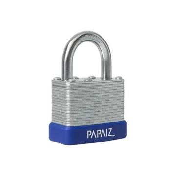 Imagem de Papaiz cadeado de aço laminado com chaves 40mm alta proteção - 000276