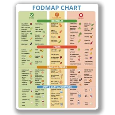 Imagem de Fodmap Chart & Low Fodmap Food Chart: o alimento Ibs essencial para você — melhor do que uma dieta para impressão, um companheiro perfeito para sua dieta livro de receitas e uma tabela prática de