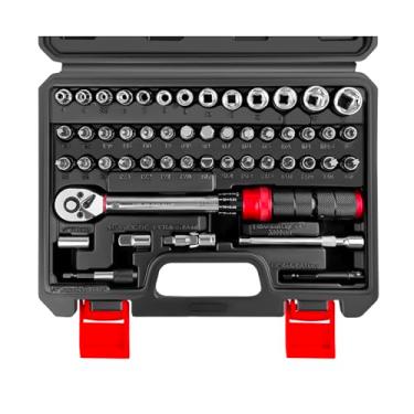 Imagem de WETT Conjunto De 50 Chaves De Torque De Clique, Chave De Torque Para Bicicleta Com Acionamento De 1/4 Pol., 2,3-27,1 Nm (20-240 Pol. Lb), Precisão De ± 3%, Kit De Ferramentas De Manutenção De Bicicl