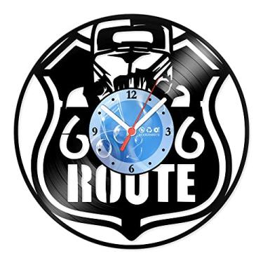 Imagem de Relógio De Parede Disco Vinil Diversos - Route 66 - VDI-378