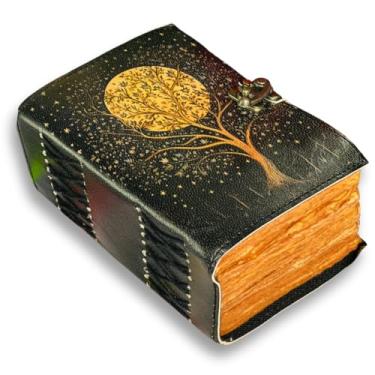 Imagem de Tree of Life Diário de viagem de couro para mulheres com cadeado impressão premium - 17 x 122 cm papel vintage - diário para homens - diários encadernados em couro para mulheres, melhores presentes de