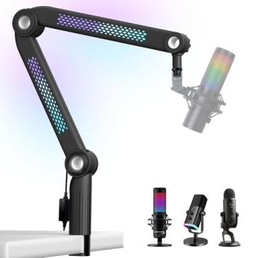 Imagem de YOUSHARES Braço De Microfone Ajustável Rgb - Suporte Para Blue Yeti, Hyperx Quadcast/Solocast, Rode, Shure Sm7B/Mv7, Razer E Todos Os Microfones