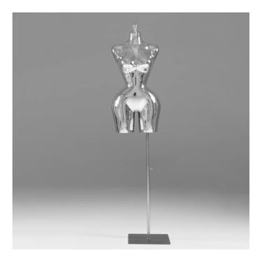 Imagem de Manequins de varejo plus size europeus americanos, altura removível e ajustável de 63 a 86,6 polegadas, manequim galvanizado(Silver)