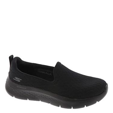 Imagem de Skechers Tênis feminino Go Walk Flex-Ocean Wind, Preto/preto, 6 Wide