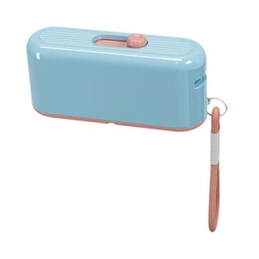 Imagem de Kokiya Dispensador de palitos de fio dental, estojo para fio dental, sem quebra, recarregável, portátil, prático e organizador de manutenção, Azul