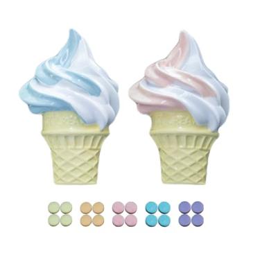 Imagem de LXQTAO Aromatizador de ar de carro, clipe de fragrância de ventilação de ar condicionado de carro moderno (cone laranja + cone azul, aroma floral composto + lavanda + limão + pêssego + sabor do oceano