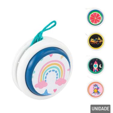 Imagem de Ioiô de Plástico 5cm com Adesivos  - Tudo em Caixa