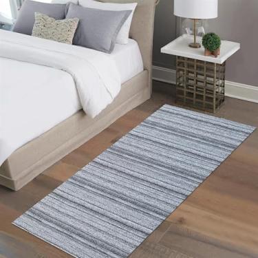 Imagem de Tapete Passadeira Beira Cama Nantes Antiderrapante 0,65 x 1,50 Cinza