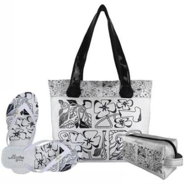 Imagem de Kit Feminino Casual Bolsa Chinelo Necessaire Magicc Kit-238-Feminino