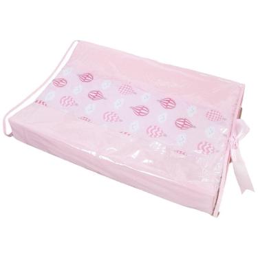 Imagem de Trocador Anatômico De Cômoda Para Bebê Nuvem Balão Rosa
