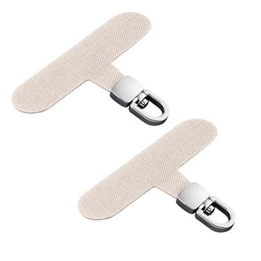 Imagem de CUEDM Aba de corda de celular para iPhone, aba de cordão de telefone, abas de corda para celular, peça de substituição de alça de telefone (prata quadrada, A)