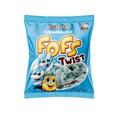 Imagem de Marshmallow Florestal Fofs Twist Azul/Branco 220g