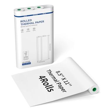 Imagem de Gloryang Papel para impressora térmica 21 x 28 cm, papel térmico de secagem rápida, impressão térmica avançada, compatível com impressora térmica Gloryang & JADENS PD-A4