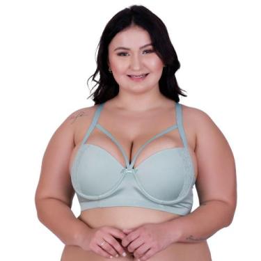 Imagem de Sutiã Plus Size com Tirinhas Bojão Detalhe em Renda Strappy - NAKA MOD