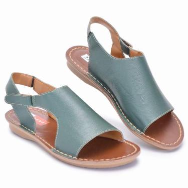 Imagem de Sandalia Rasteirinha Feminina Em Couro com detalhes Confortavel - DAND